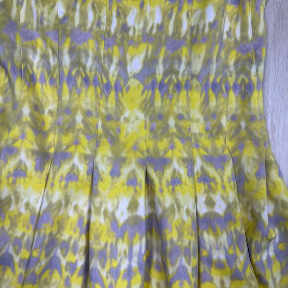 Calvin Klein Yellow Multicolor Sleeveless Summer Cocktail Lined Dress Size 2 - Picture 5 of 15